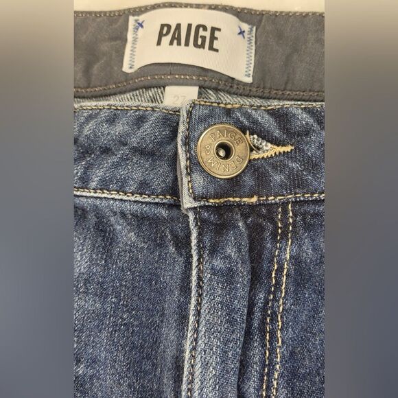 Paige Jimmy Jimmy Distressed Cuffed Denim Short Size 27 - Picture 11 of 15